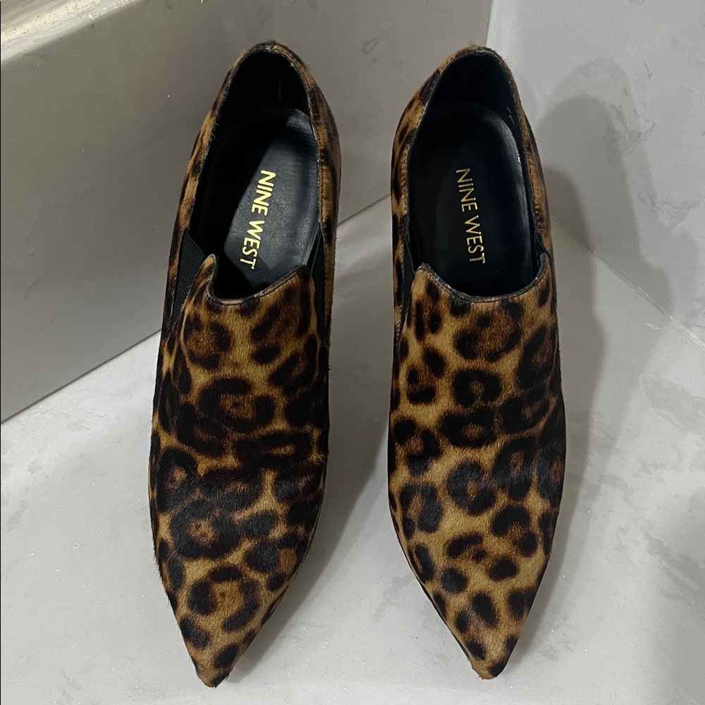 Nine West Brown Leopard Print Heels